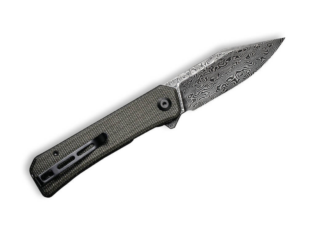 Relic Damascus Micarta Green