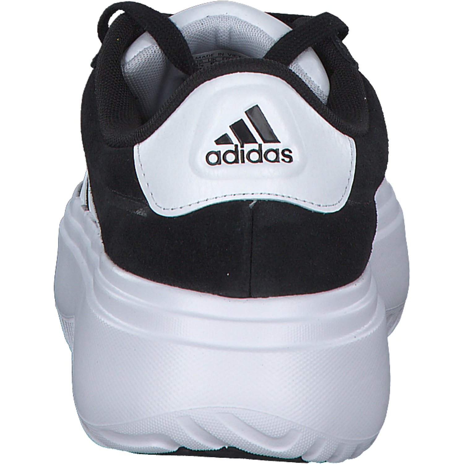 Adidas Grand Court Platform Suede, Schnürschuhe, Damen, Schwarz