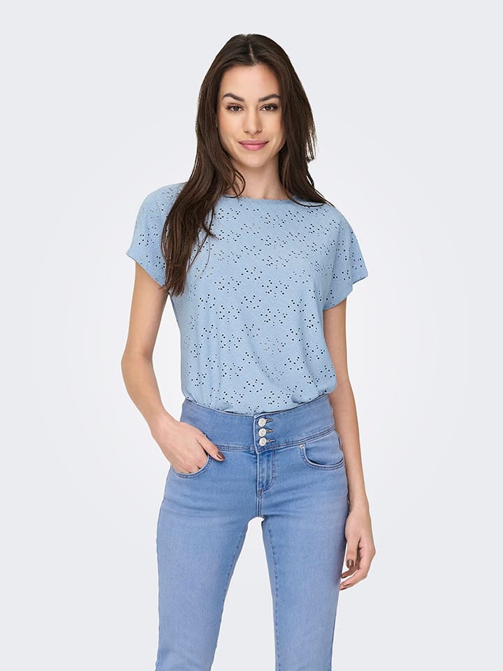 ONLY Shirt in Hellblau günstig kaufen