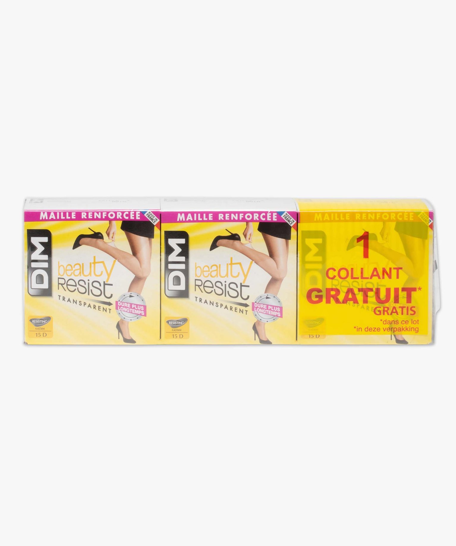 Collants femme en voile transparent Beauty Resist (lot de 3)... noir | GEMO