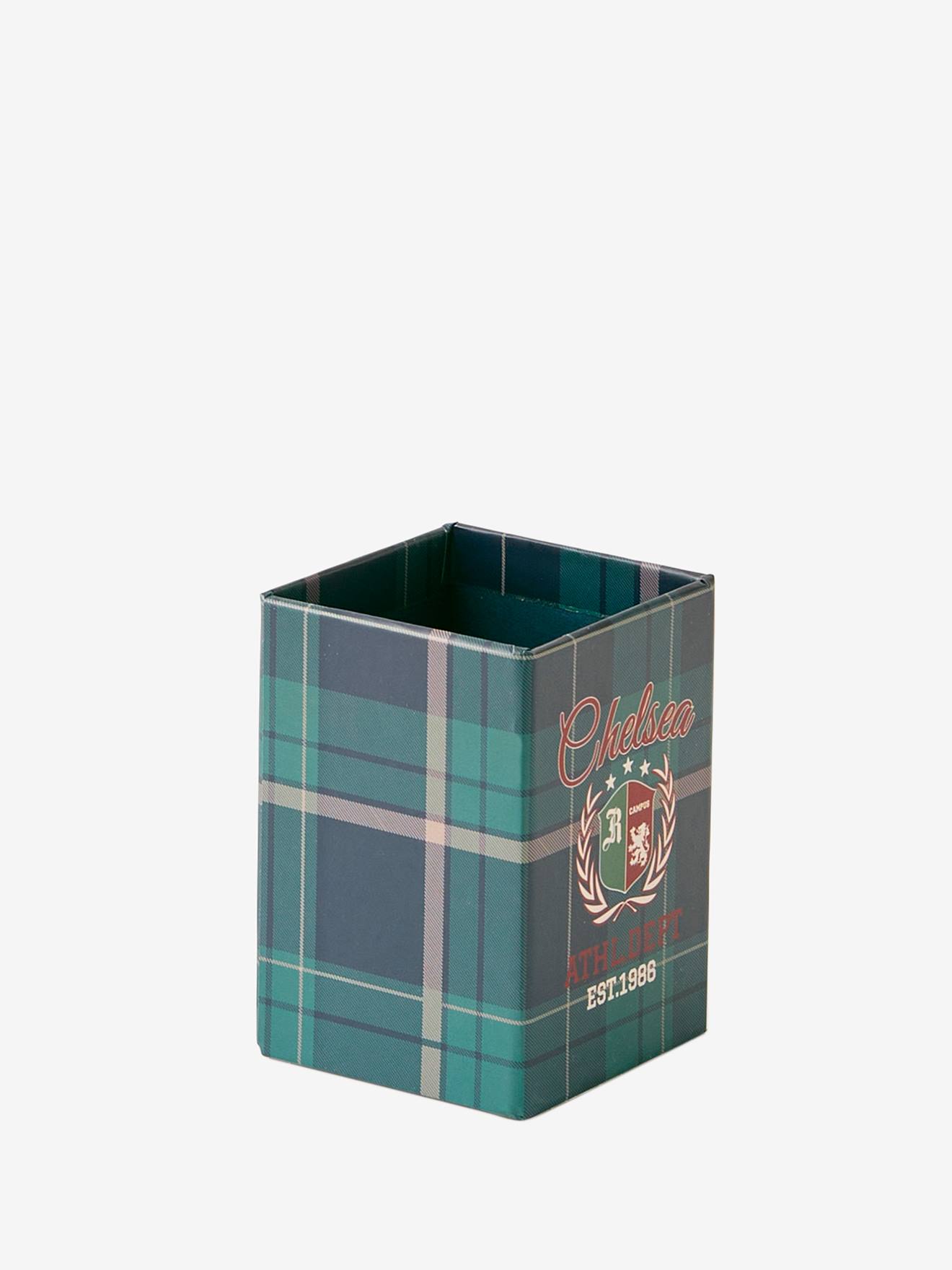 Set rangement bureau Ecusson vert / bleu