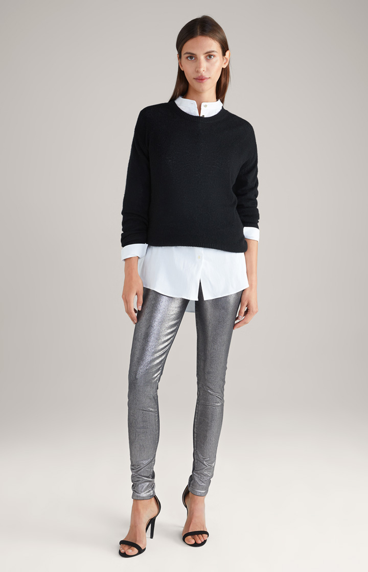 Long-Bluse in Weiß