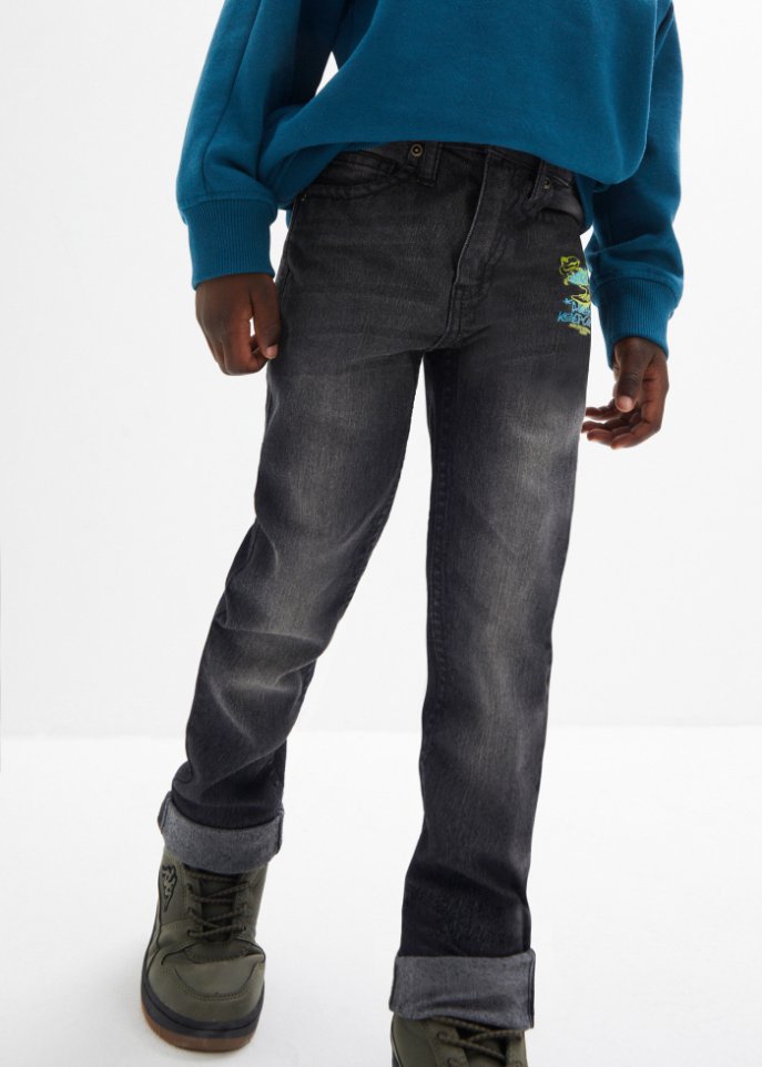 Jungen Jeans mit Graffiti Print, Slim Fit
