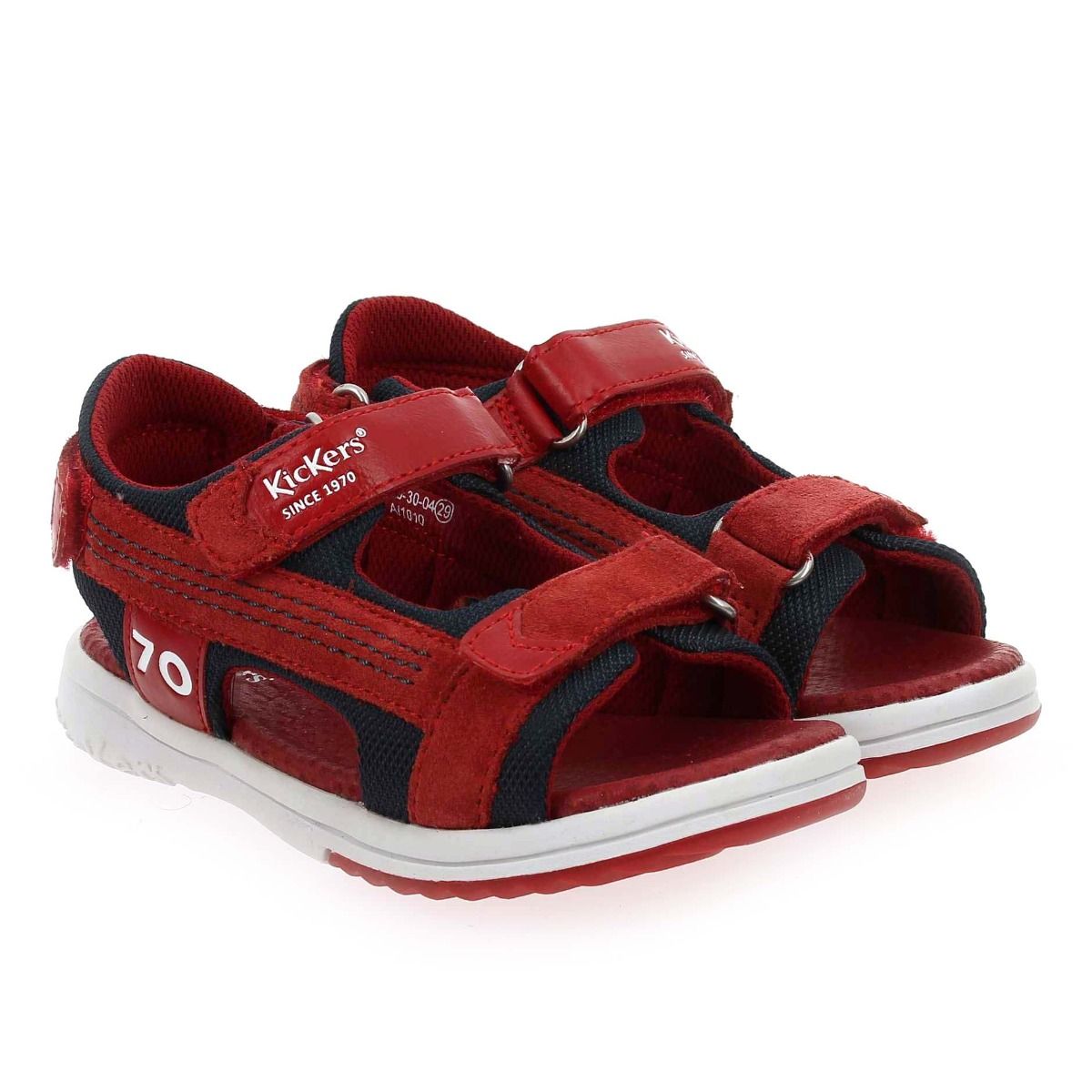 Kickers  PLANE - Rouge Marine