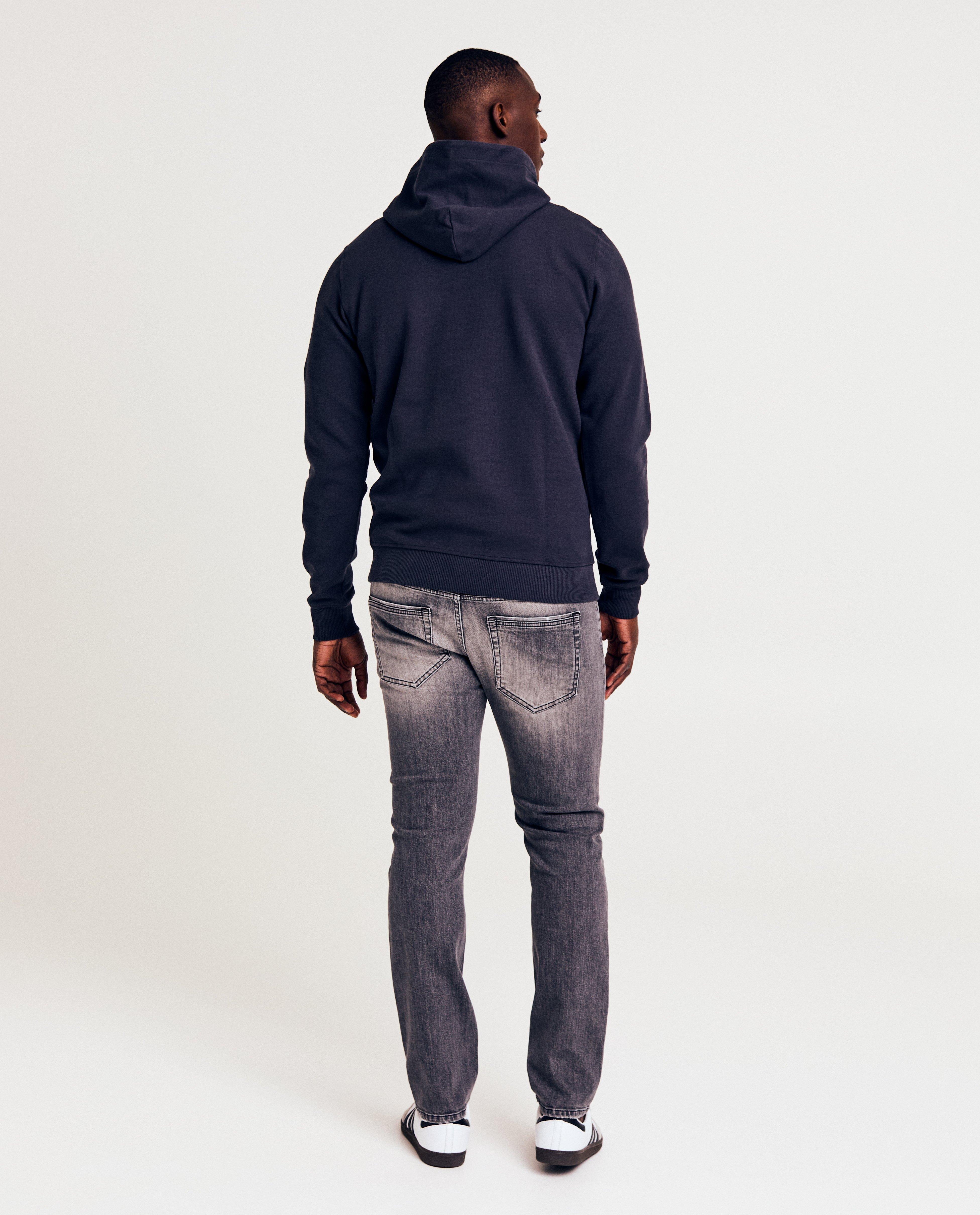 Grå Quarterback-jeans, smal passform mörkgrå