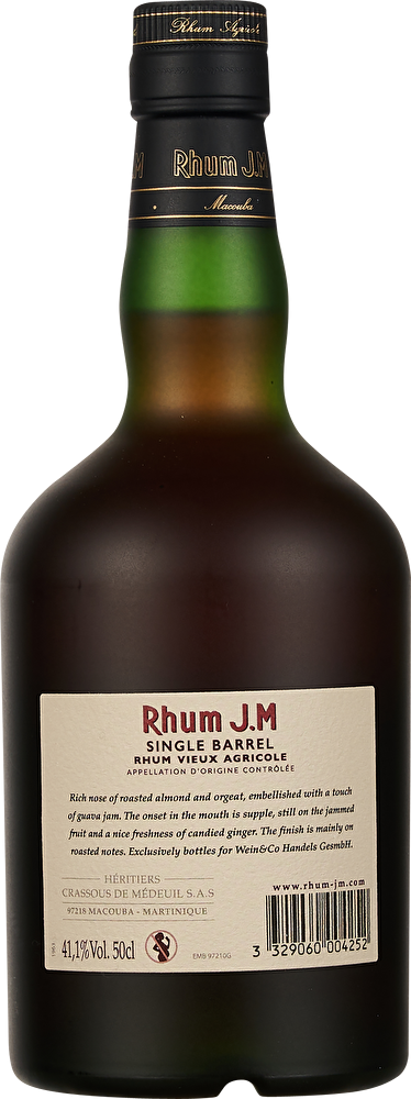 Rhum J.M Rhum Très Vieux Agricole Single Barrel 0,5 Liter 2001 in Holzkiste