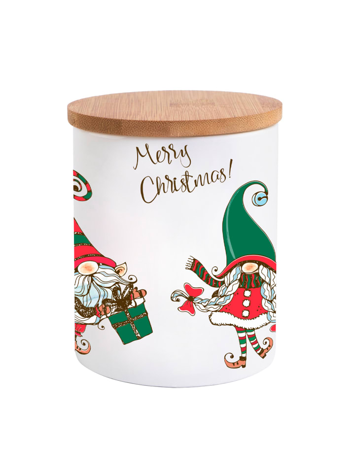 Geda Labels Vorratsdose Merry Christmas Wichtel in Weiß - 620ml günstig kaufen onesize