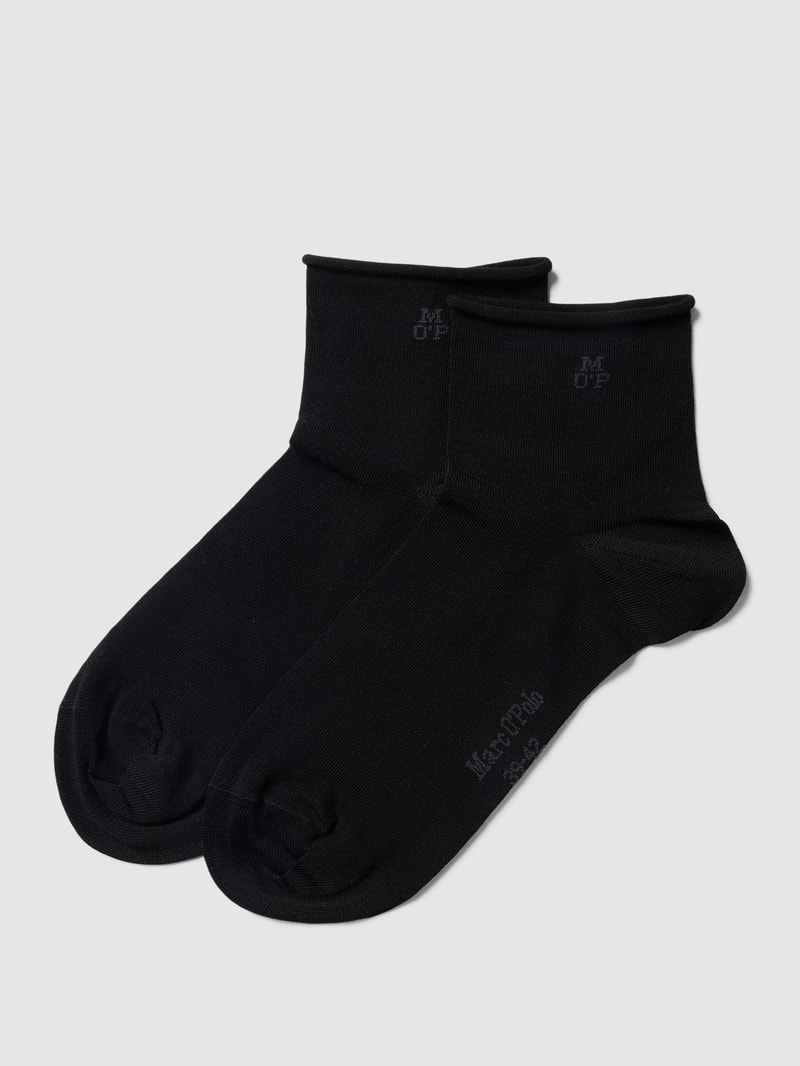 Socken mit Label-Detail im 2er-Pack Modell 'Natali' in schwarz