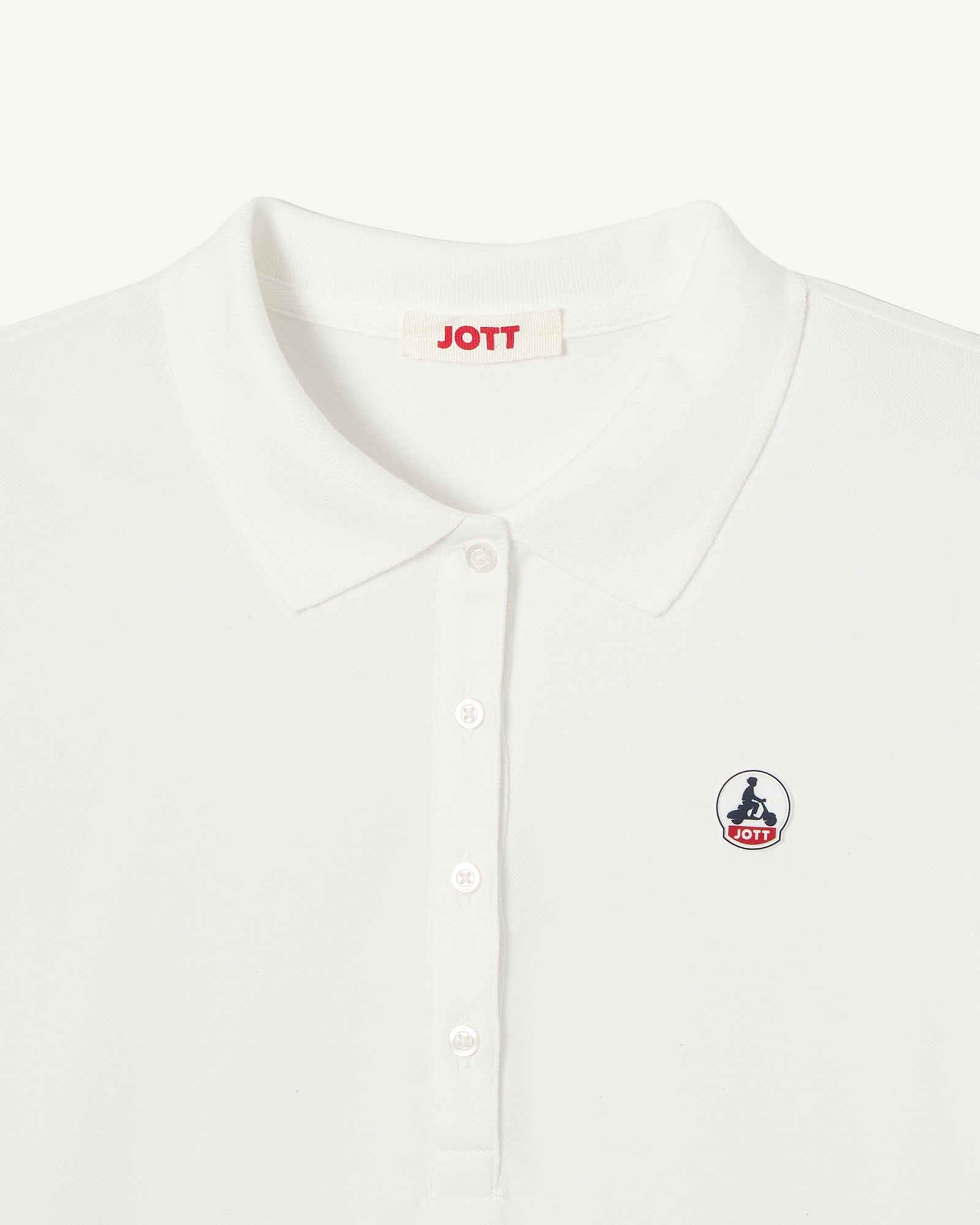 Polo en coton biologique Blanc Franca