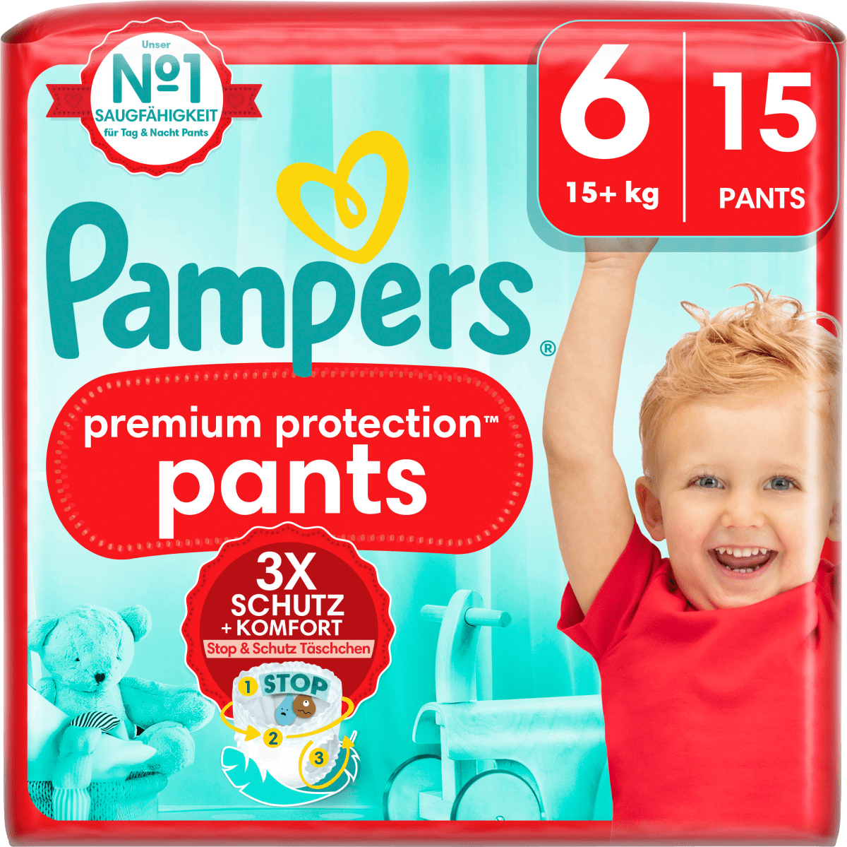 Baby Pants Premium Protection Gr. 6 Extra Large (15+ kg), 15 St
