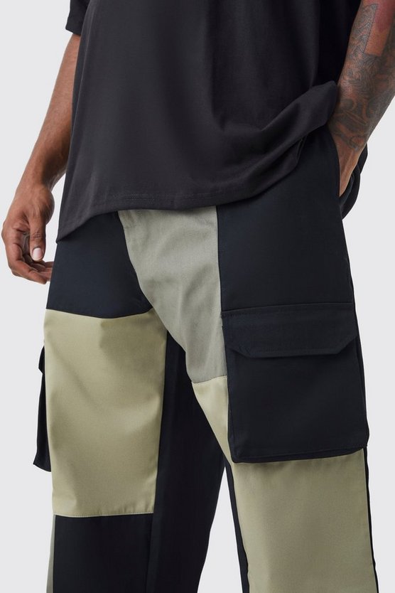 Plus lockere Colorblock Cargo-Hose