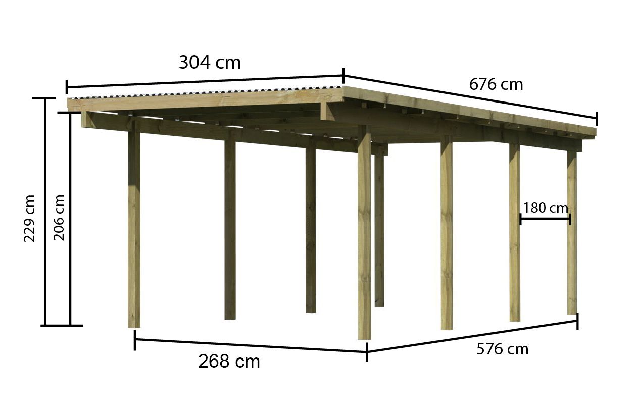 Karibu Einzelcarport 