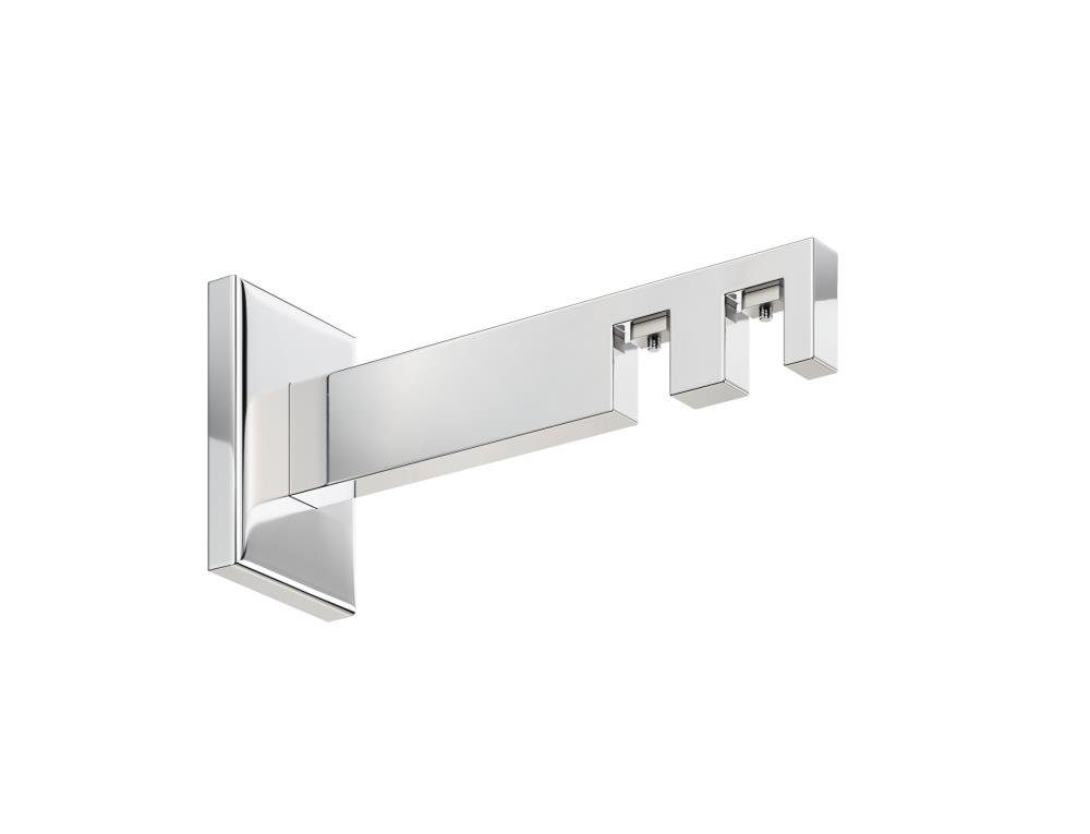 Innenlaufschiene Gardinenstange eckig LONG 2-läufig, DécoProfi, Wandträger, verschraubt, Set komplett