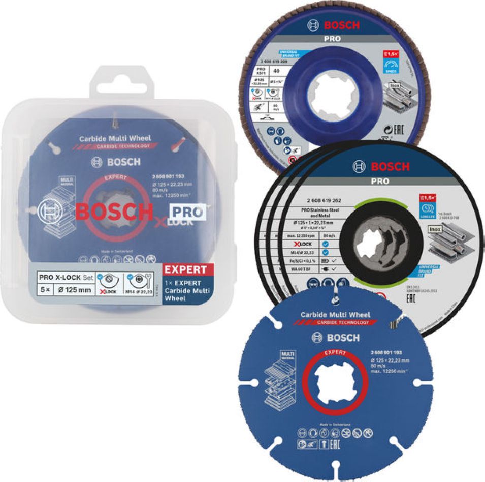 Bosch Blauw Accessoires 2608619374 X-LOCK Slijpschijf set 5-delig