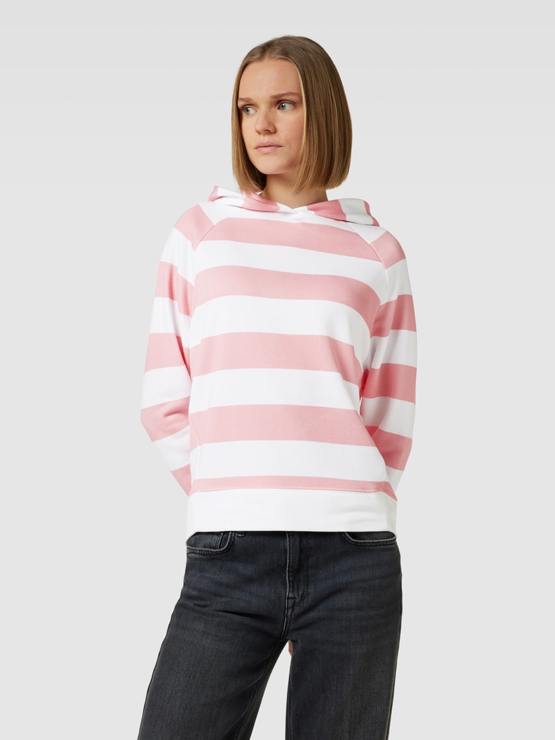 Hoodie mit Streifenmuster in pink