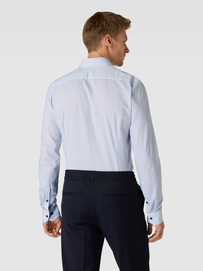 Body Fit Business-Hemd mit extra langem Arm in bleu