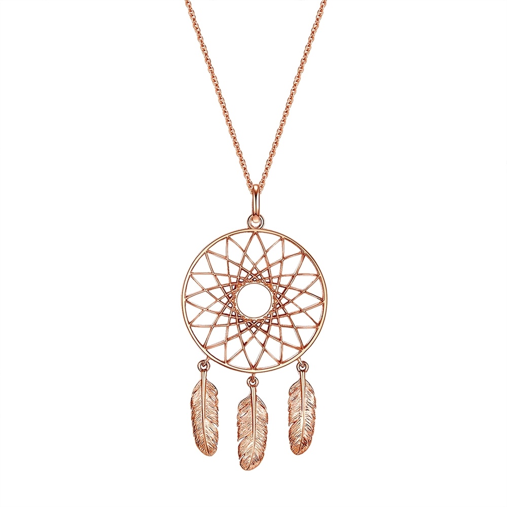 Glanzstücke München Collier en argent Plume Argent sterling en Or rose collier