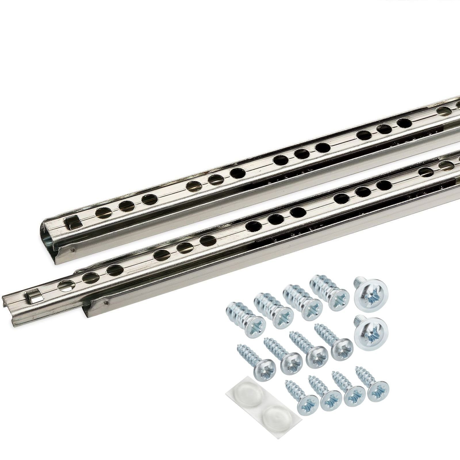 SO-TECH® Auszug Kugelauszug Teilauszug KT1-10-H17-NF-MS, Länge 278 mm, 1 Paar inkl. Montageschrauben-Set