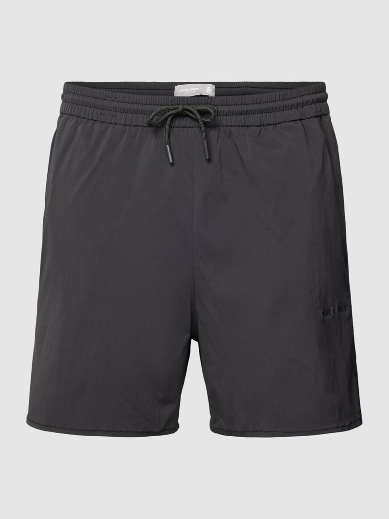 Shorts mit Label-Stitching Modell 'MONTANA' in schwarz