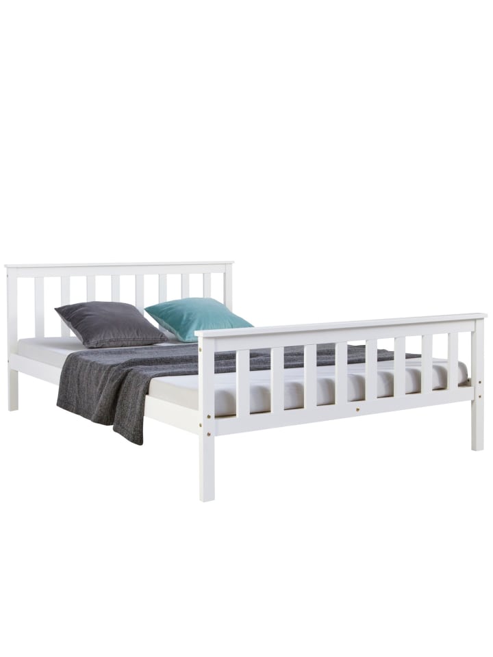 Homestyle4u Holzbett 140x200 in Weiß günstig kaufen 140 x 200 cm