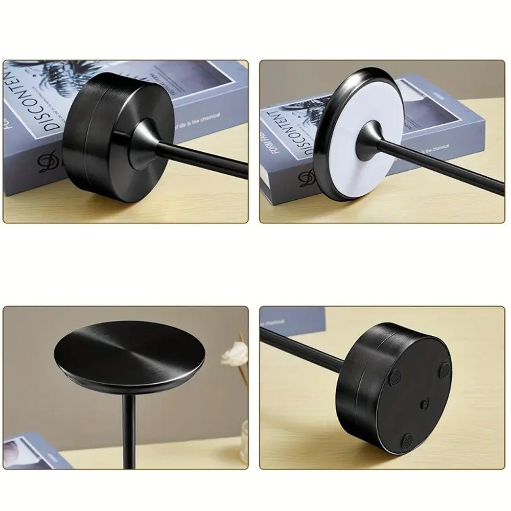AKKEE Tischleuchte Schnurlose Tischlampe Wasserdichte Schreibtischlampe 2600mAh, Dimmbar, Wiederaufladbar, LED fest integriert, warmweiß, kaltweiß, neutralweiß, 3 Farbtemperatur Tischlampen für Nachttisch Esstisch Bar Terrasse