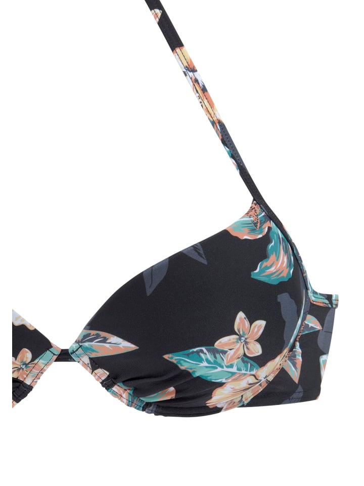 Venice Beach Push-Up-Bikini-Top in schwarz-bedruckt günstig kaufen