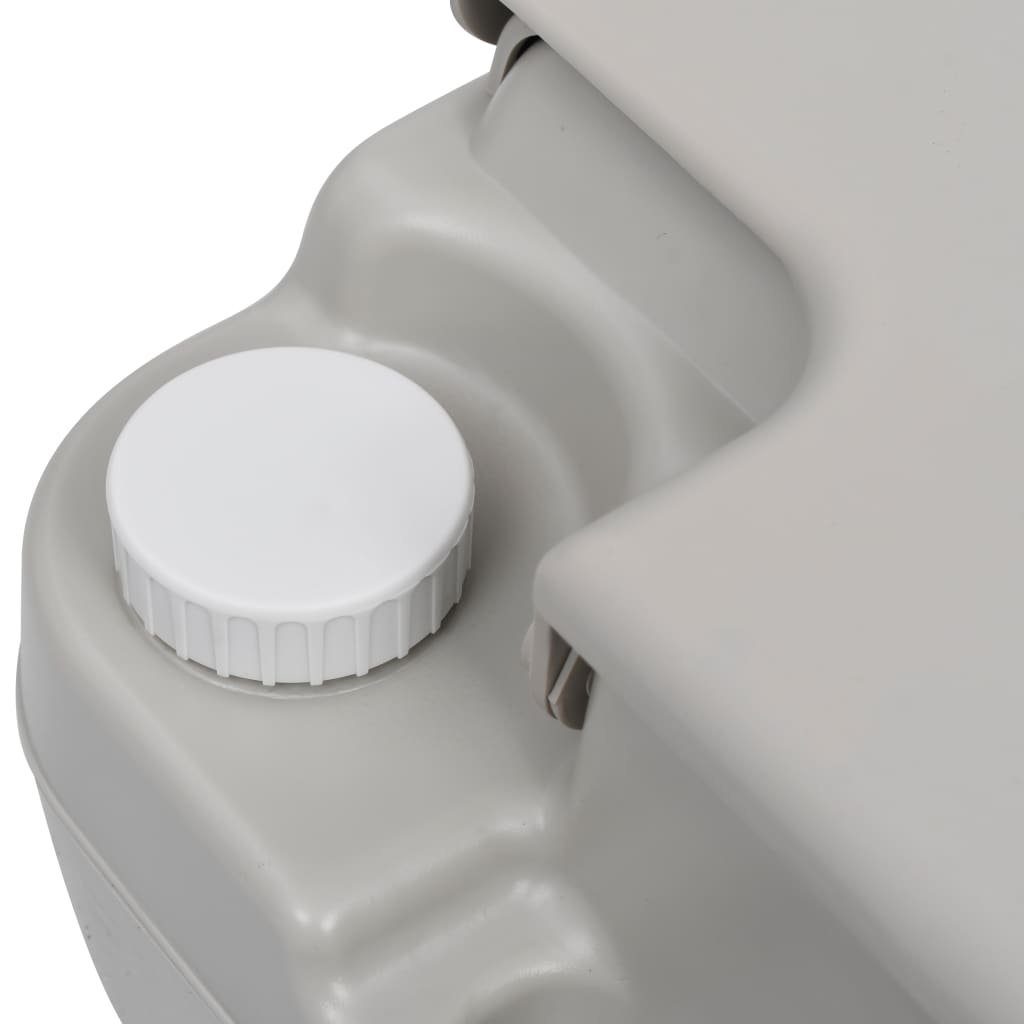 vidaXL Campingtoilette Tragbare Campingtoilette Grau 20 10 L