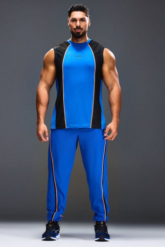 Man Active Colorblock Jogginghose