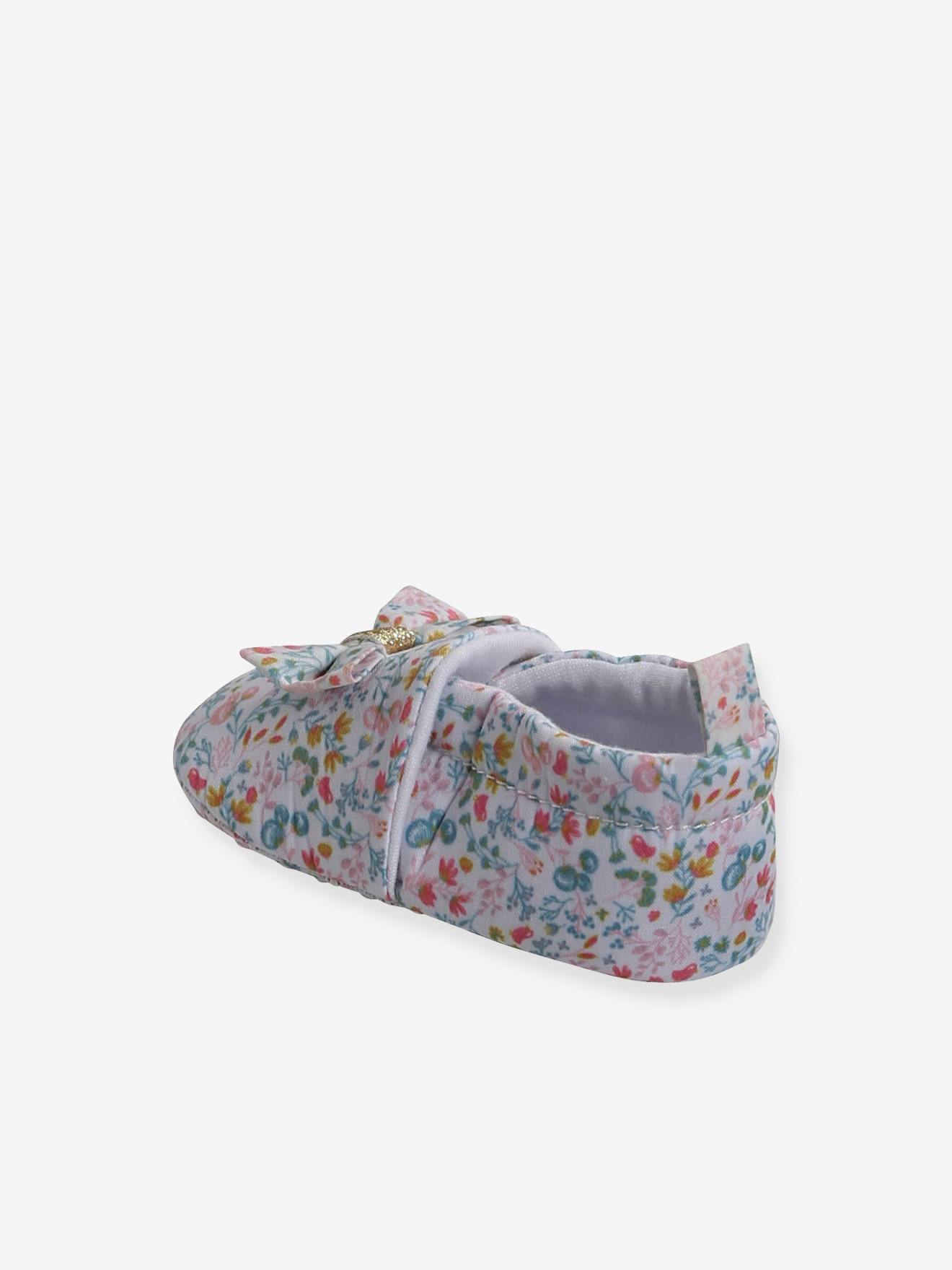 Chaussons de parc élastiqués bébé blanc imprimé