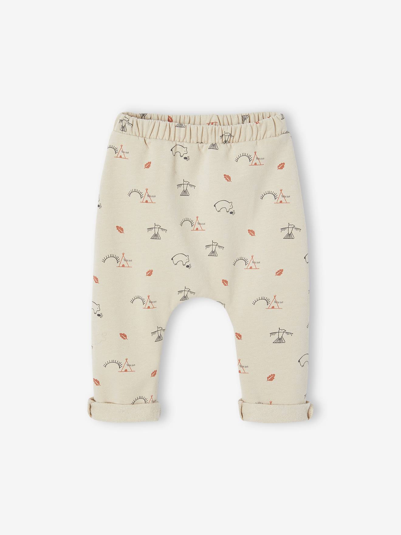 Pantalon naissance en molleton encre