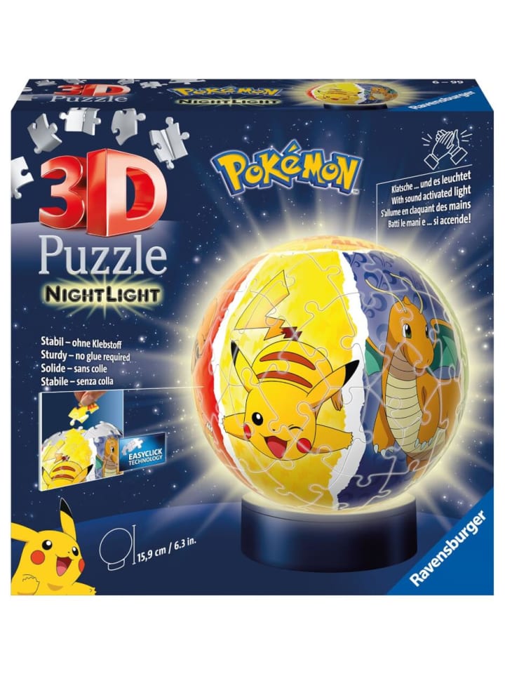 Ravensburger 3D Puzzle mit Nachtlicht Pokémon, 72 Teile, ab 6 Jahre günstig kaufen onesize