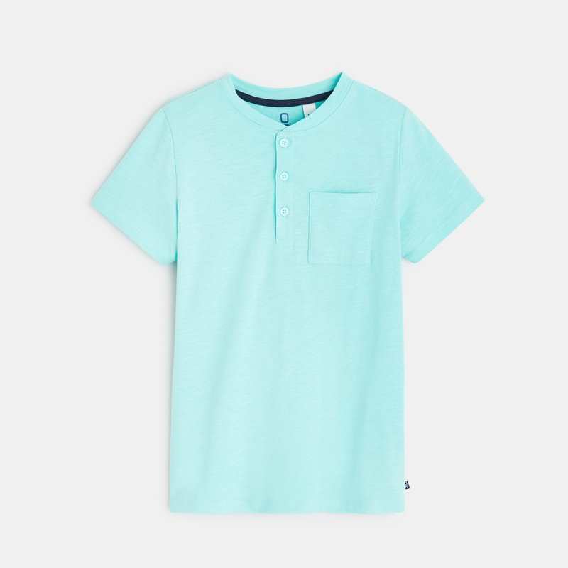 T-shirt tunisien uni bleu garçon