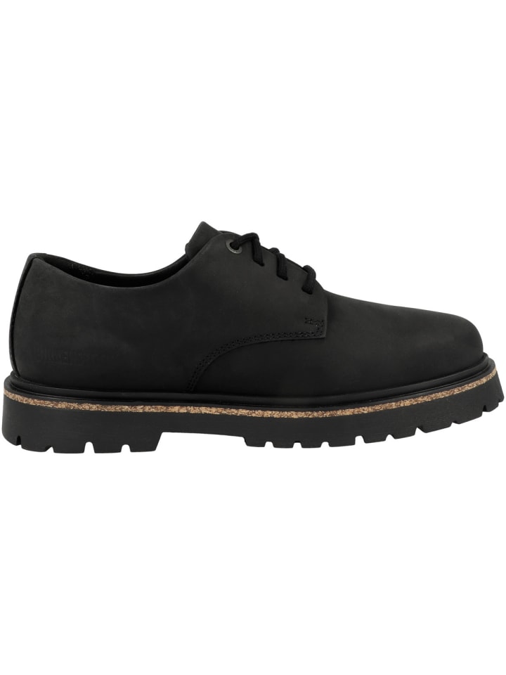 Birkenstock Schnürschuhe Highwood Lace Low geöltes Leder in schwarz günstig kaufen