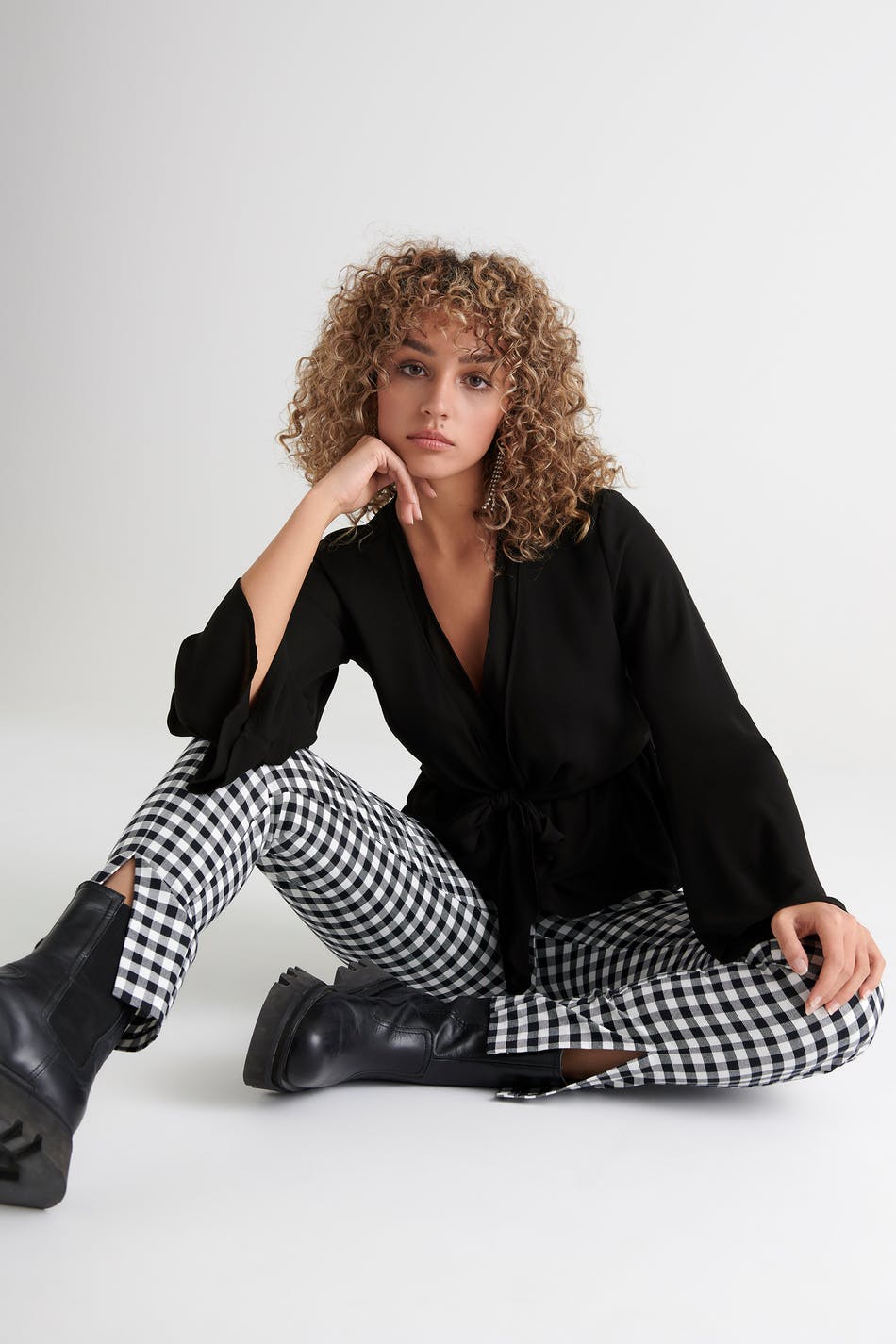 Lizzie tie front blouse