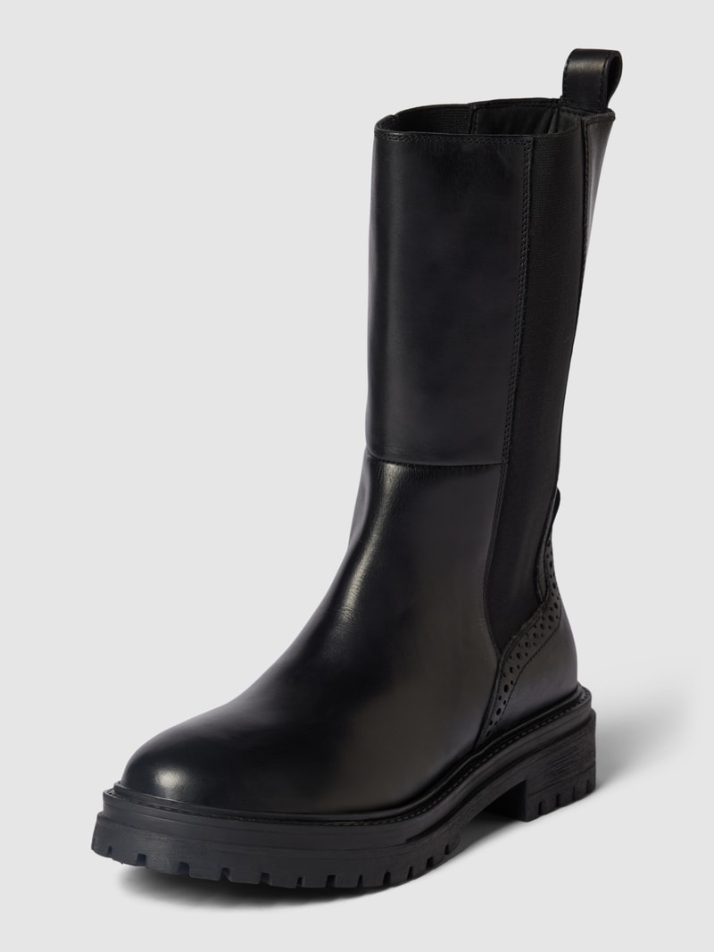 Chelsea Boots aus Leder-Mix Modell 'IRIDEA' in schwarz