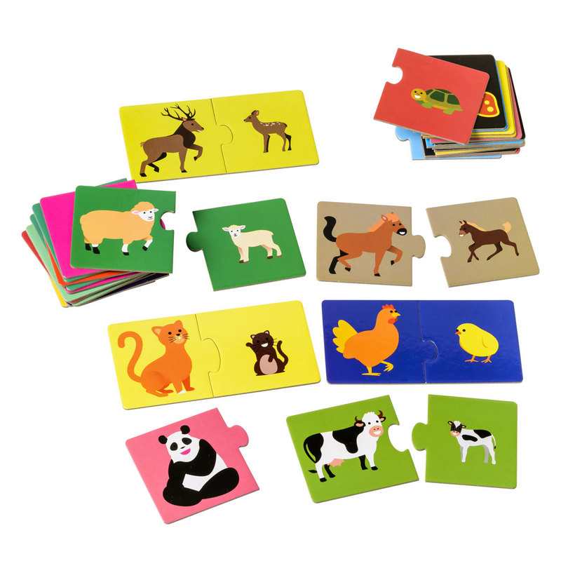 Puzzle d'association A qui est bébé  Oxybul
