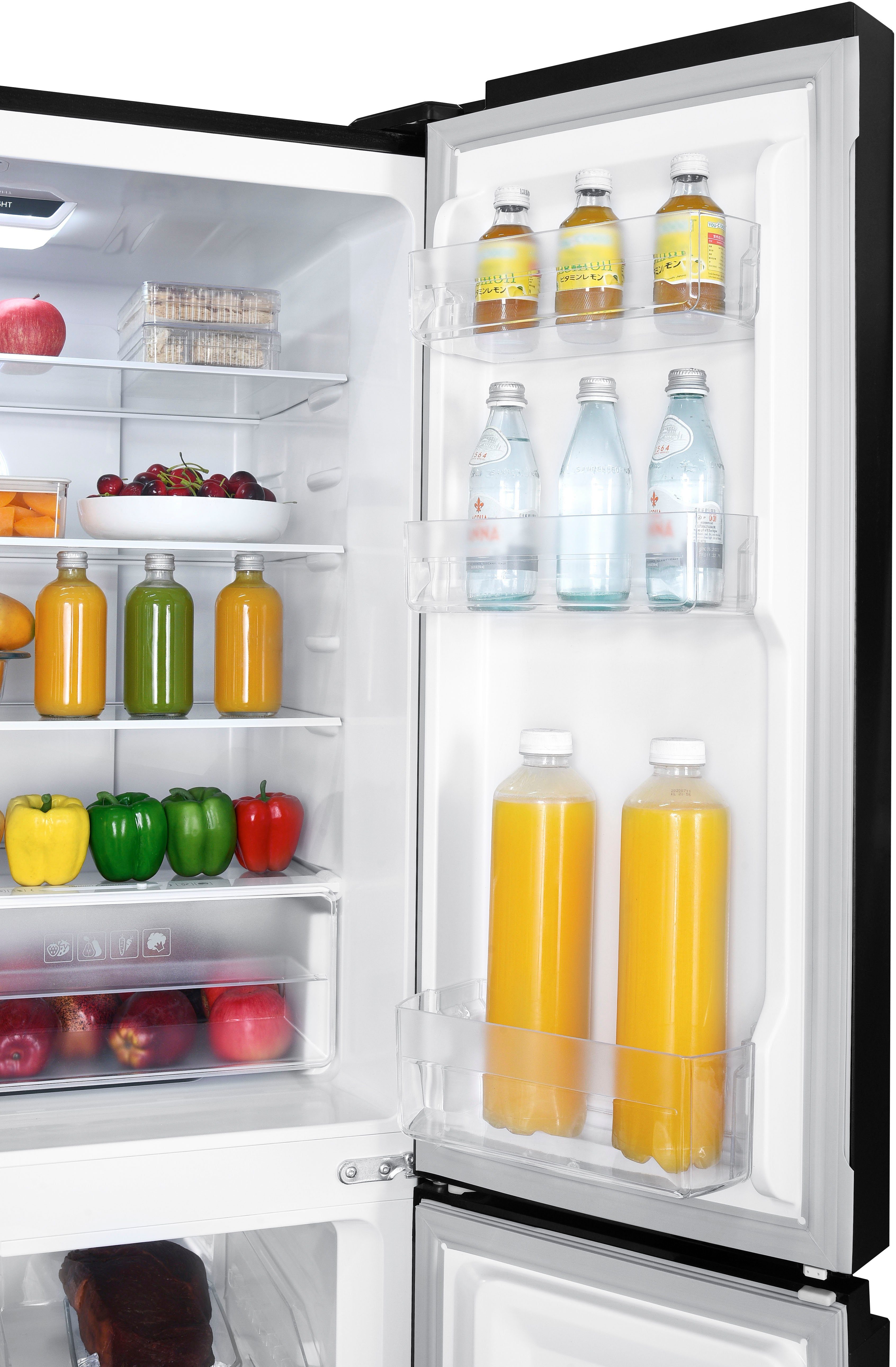 Hanseatic Multi Door HCDB18080DWDBI, 180 cm hoch, 79 cm breit, NoFrost, Wasserspender, Display, Türalarm