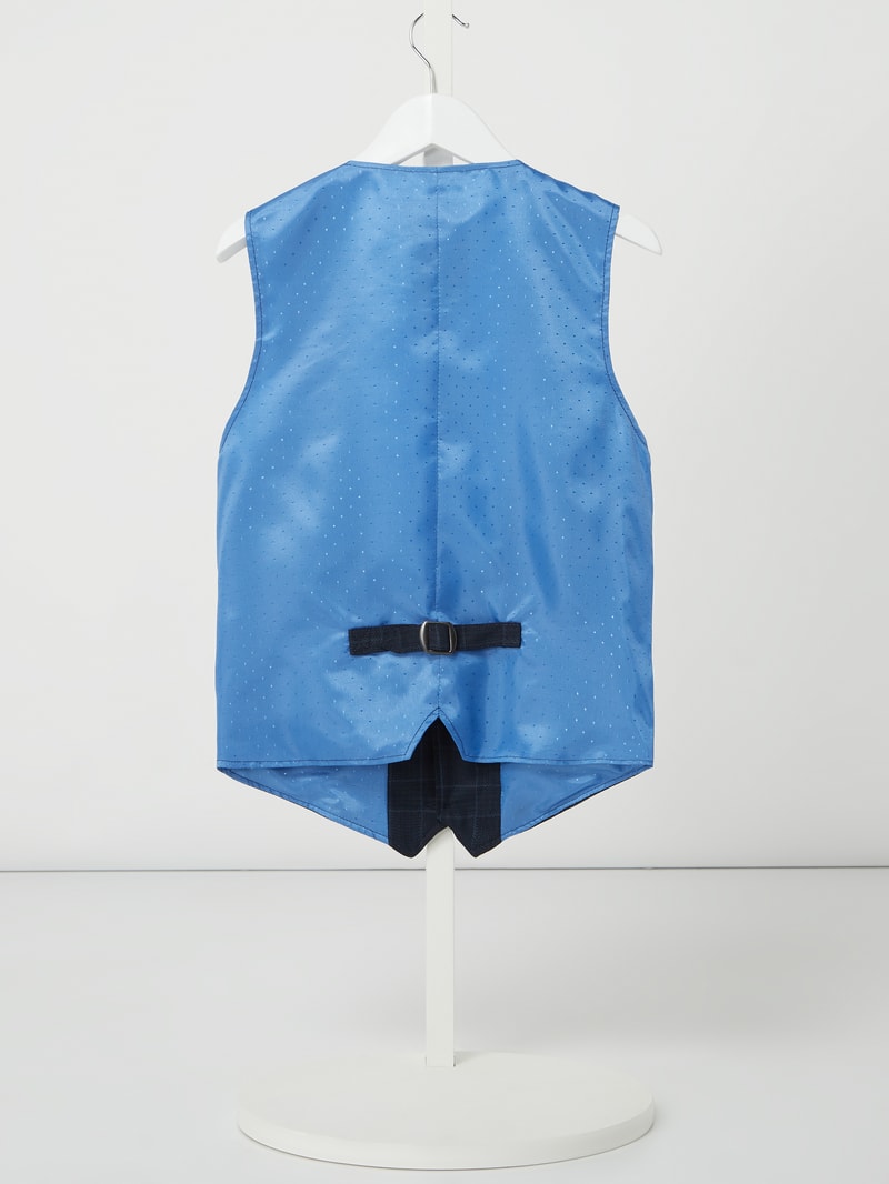 Weste mit Gitterkaro in marineblau