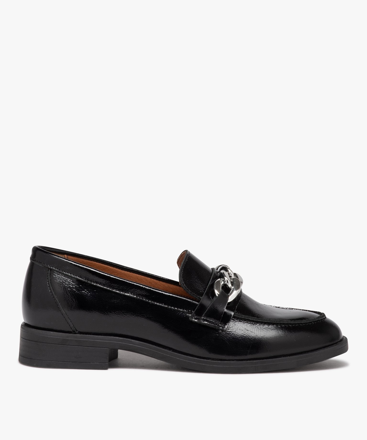 Mocassins femme en cuir uni verni - Taneo noir | GEMO