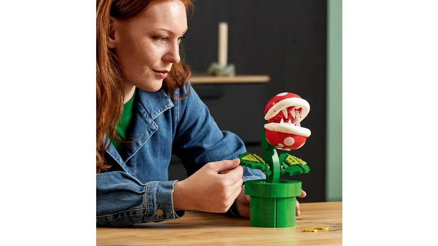 LEGO Super Mario 71426 Piranha-Pflanze Set, bewegliche Figur als Deko