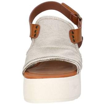Mustang Keilsandale in beige