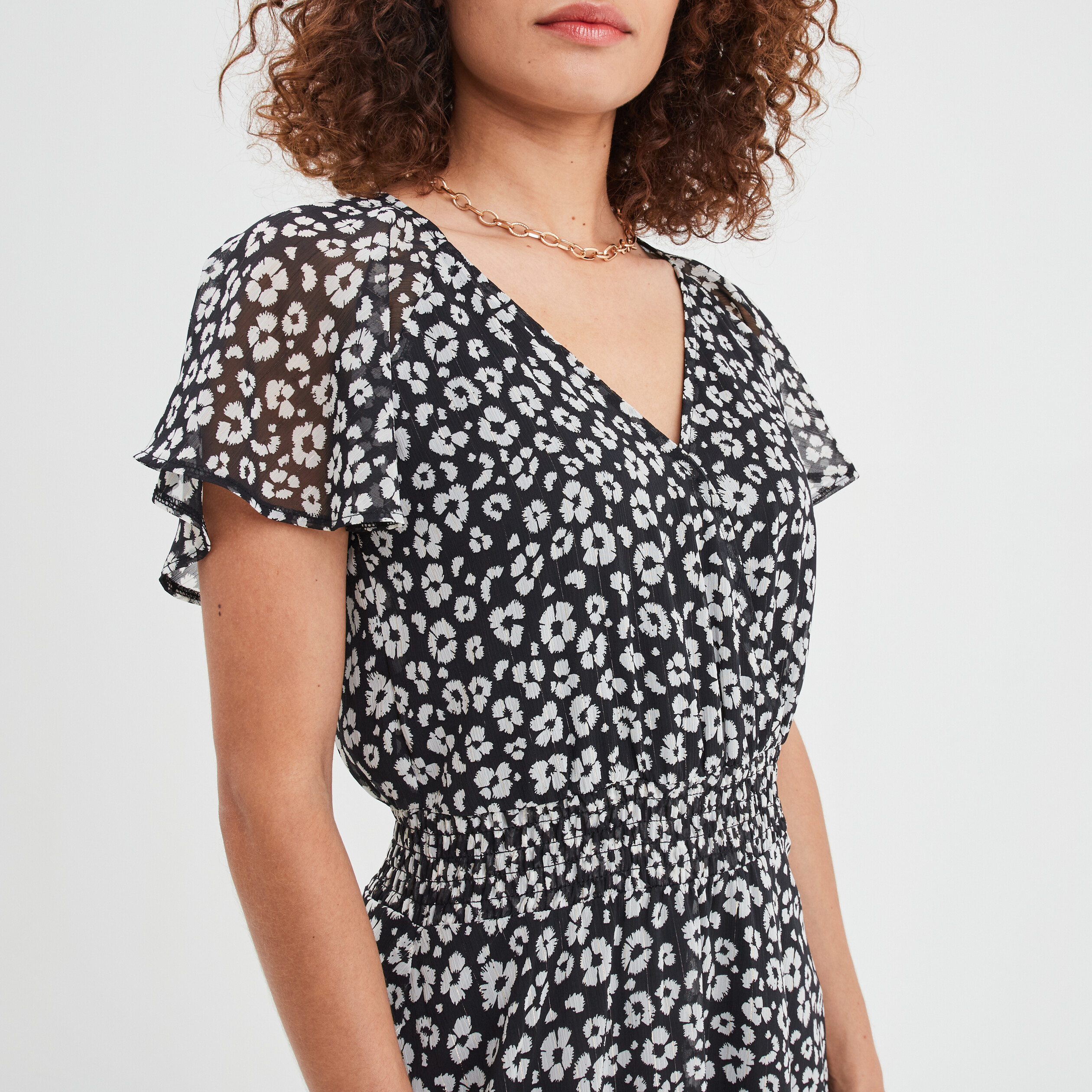 Robe midi droite noir femme | La Halle