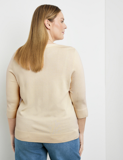 3/4 Arm Pullover mit Seitenschlitzen