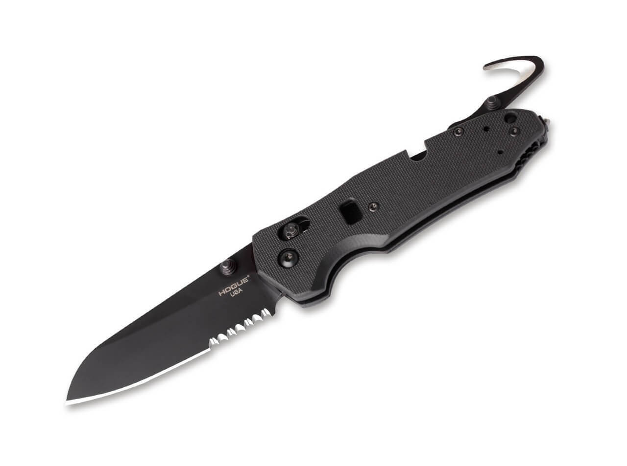 Trauma First Response Tool 3.4 G10 Solid Black Serrated