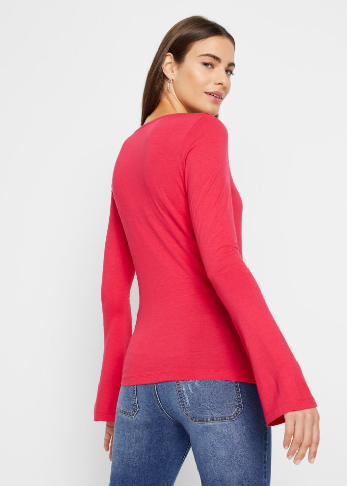 Langarmshirt mit Herz-Ausschnitt