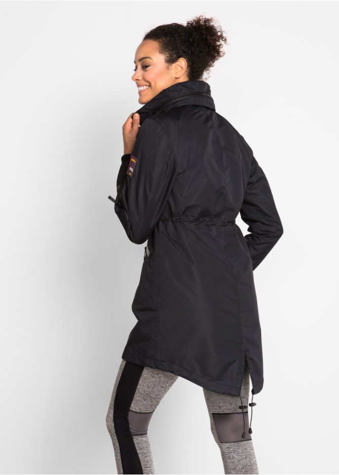 Funktions-Outdoor-Kurzmantel mit Kapuze, 2 in 1-Optik