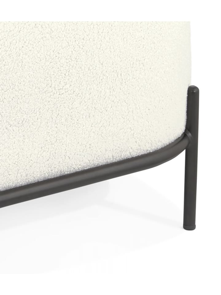 KADIMA DESIGN Lounge Sessel Beige mit Schwarzen Metallbeinen günstig kaufen onesize