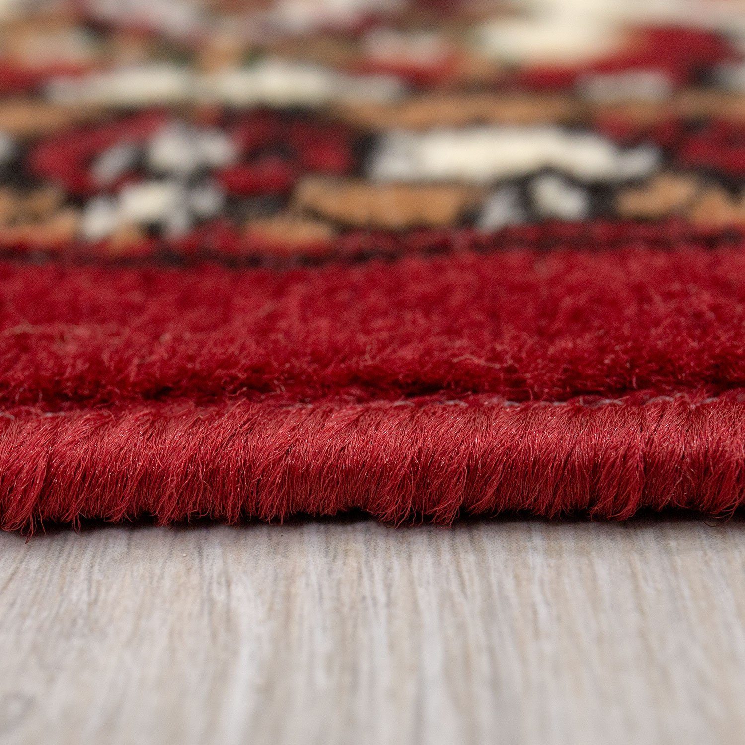 Orientteppich Klassischer Teppich, Vimoda, Höhe: 8 mm, mit Kunstvollem, Orient Muster, Rot