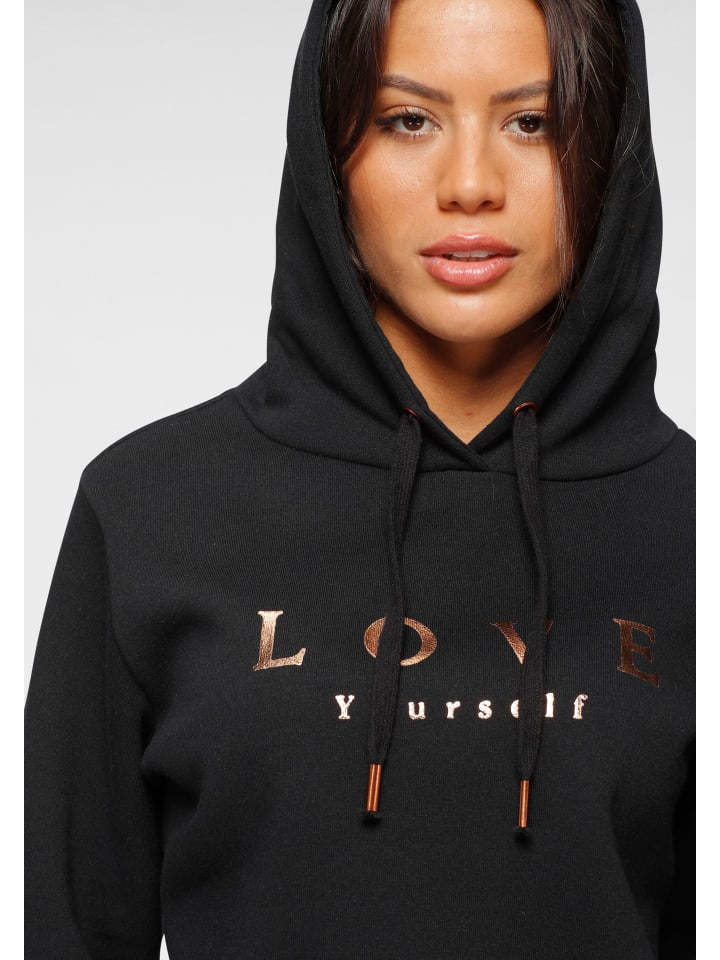 Buffalo Kapuzensweatshirt in schwarz günstig kaufen