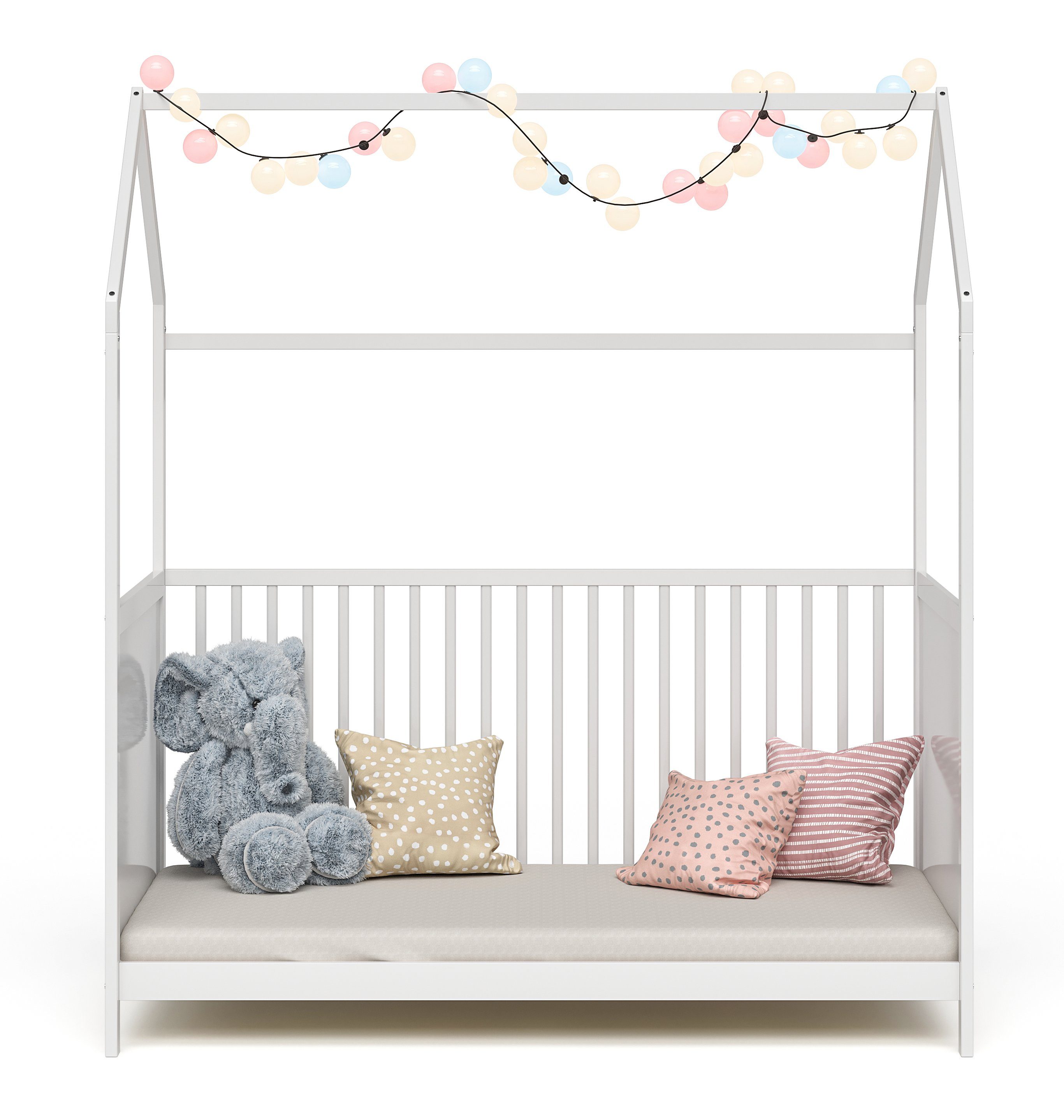 Bellabino Babybett Nika, mit 3-fach höhenverstellbarem Lattenrost, umbaubar zum Juniorbett